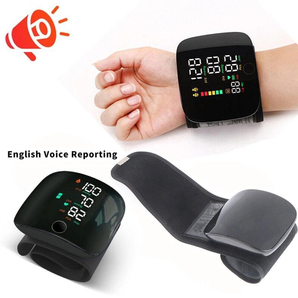 Smart Wrist Blood Pressure Monitor – Electronic Portable Sphygmomanometer with Voice Alerts