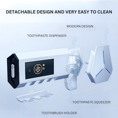 Smart UV Toothbrush Holder - Multifunctional Toothbrush Sanitizer, Disinfector & Automatic Toothpaste Dispenser Squeezer 7981556662470-1