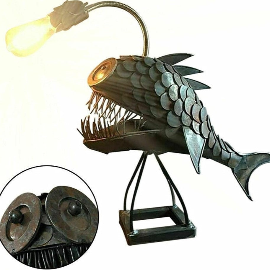 Steampunk Angler Fish Lamp – Cool & Unusual Floor Lamp for Your Home 9841546592577-1