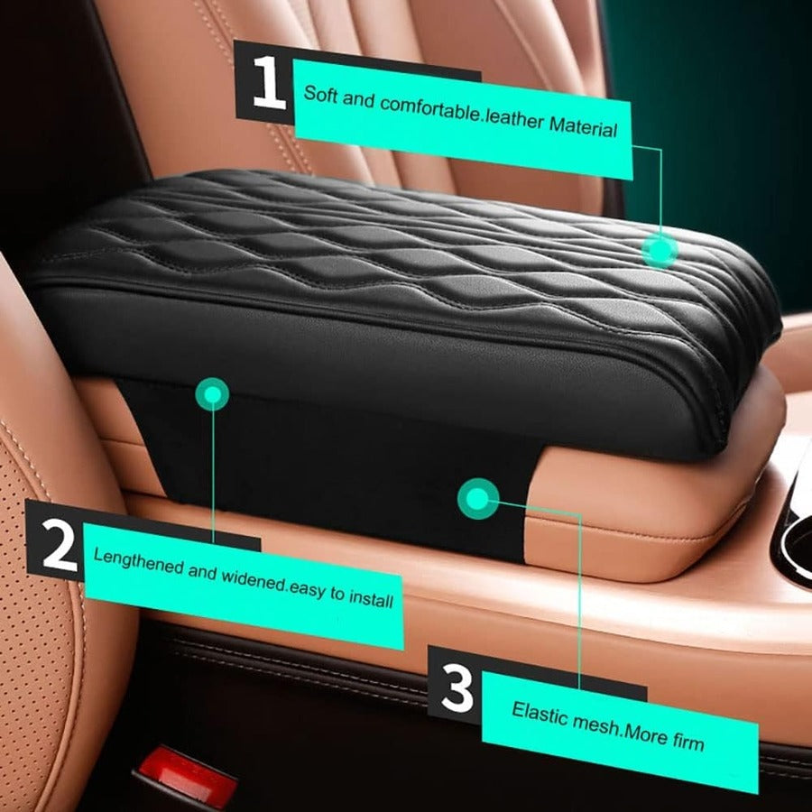 Leather Car Armrest Pad Adds Comfort and Protects From Wear 14814271766854-1