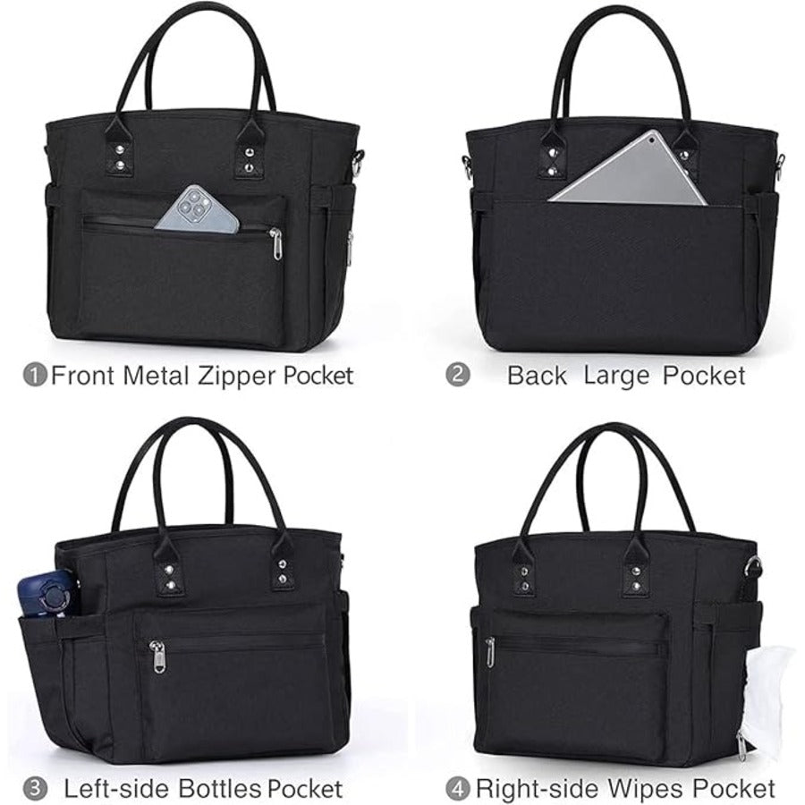 Chic Large-Capacity Lunch Tote Bag – Insulated & Waterproof for Work, Travel, Picnics & Mommy Essentials 8482630205638-1