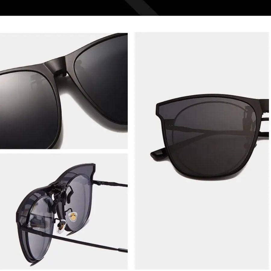 Polarized Clip On Sunglasses Men Photochromic Car Driver Goggles Night Vision Glasses Anti Glare Vintage Square Glasses SH1751817214987861000