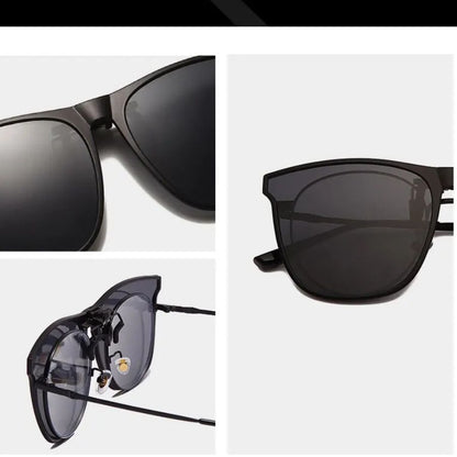 Polarized Clip On Sunglasses Men Photochromic Car Driver Goggles Night Vision Glasses Anti Glare Vintage Square Glasses SH1751817214987861000