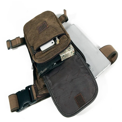 Outdoor Canvas Drop Leg Bag - Multi-Purpose Motorcycle Outdoor Travel, Hip Bag, Hiking, Climbing, Thigh Bag 7069733355718-1