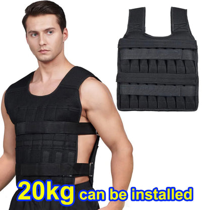 Exercise Weight Vest - 20Kg Adjustable Exercise Loading Weight Vest for Fitness Training 7812353196230-1