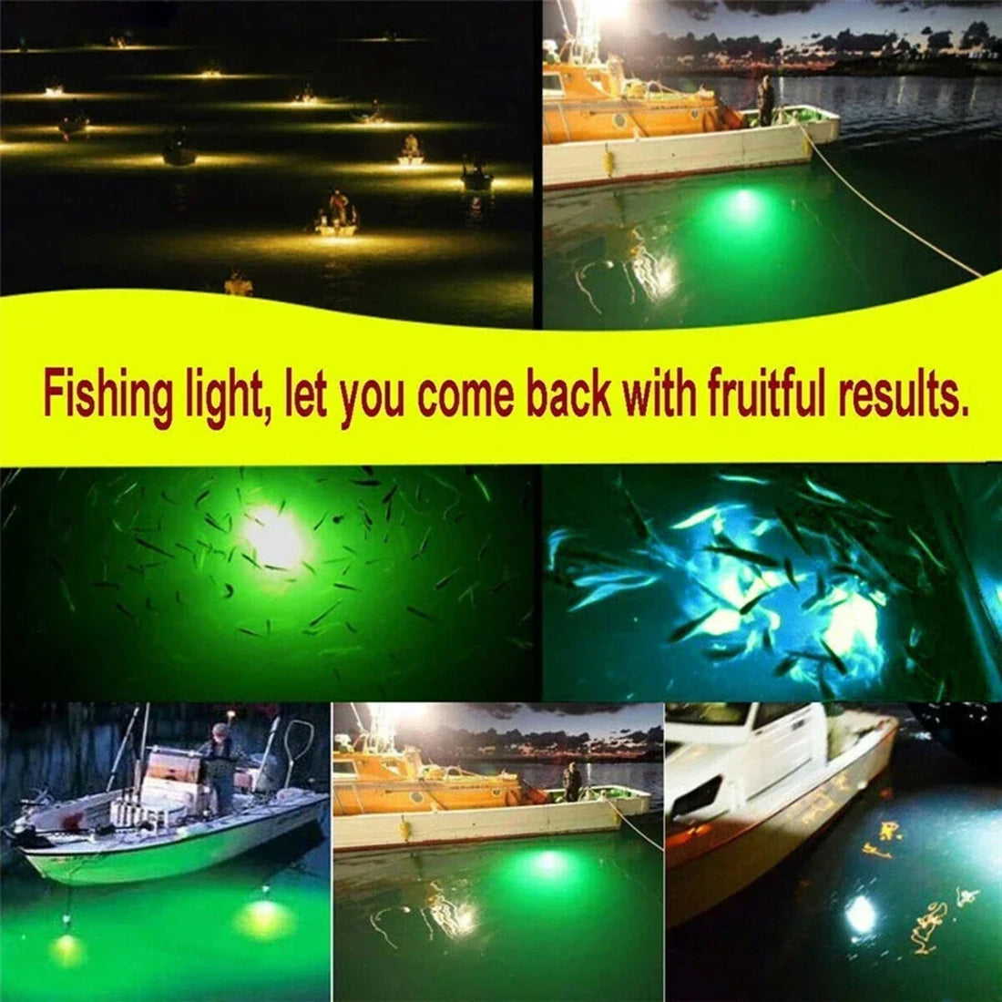Underwater Night Fishing Light - Lumens Fish Attracting Light, Night Fishing Light 7881721544902-1