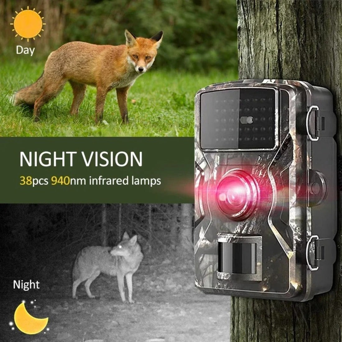 2x Night Vision Outdoor Wildlife Animal Cam Camera 9315419685185-1