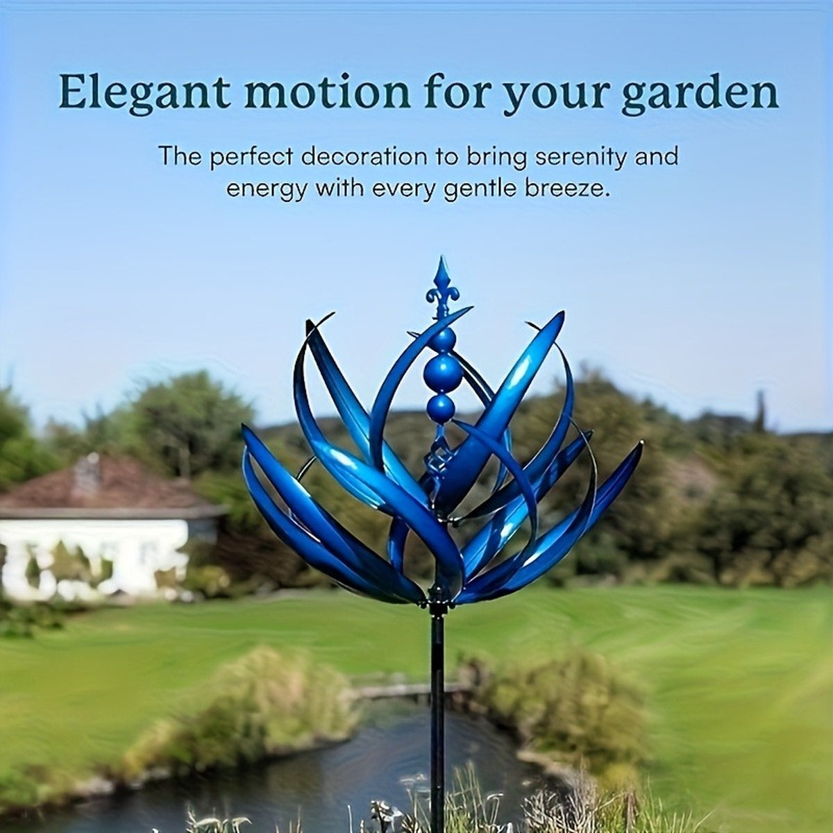 Decorative Windmill - Serene Garden Elegance with Graceful Spinning Motion 14821840912710-1