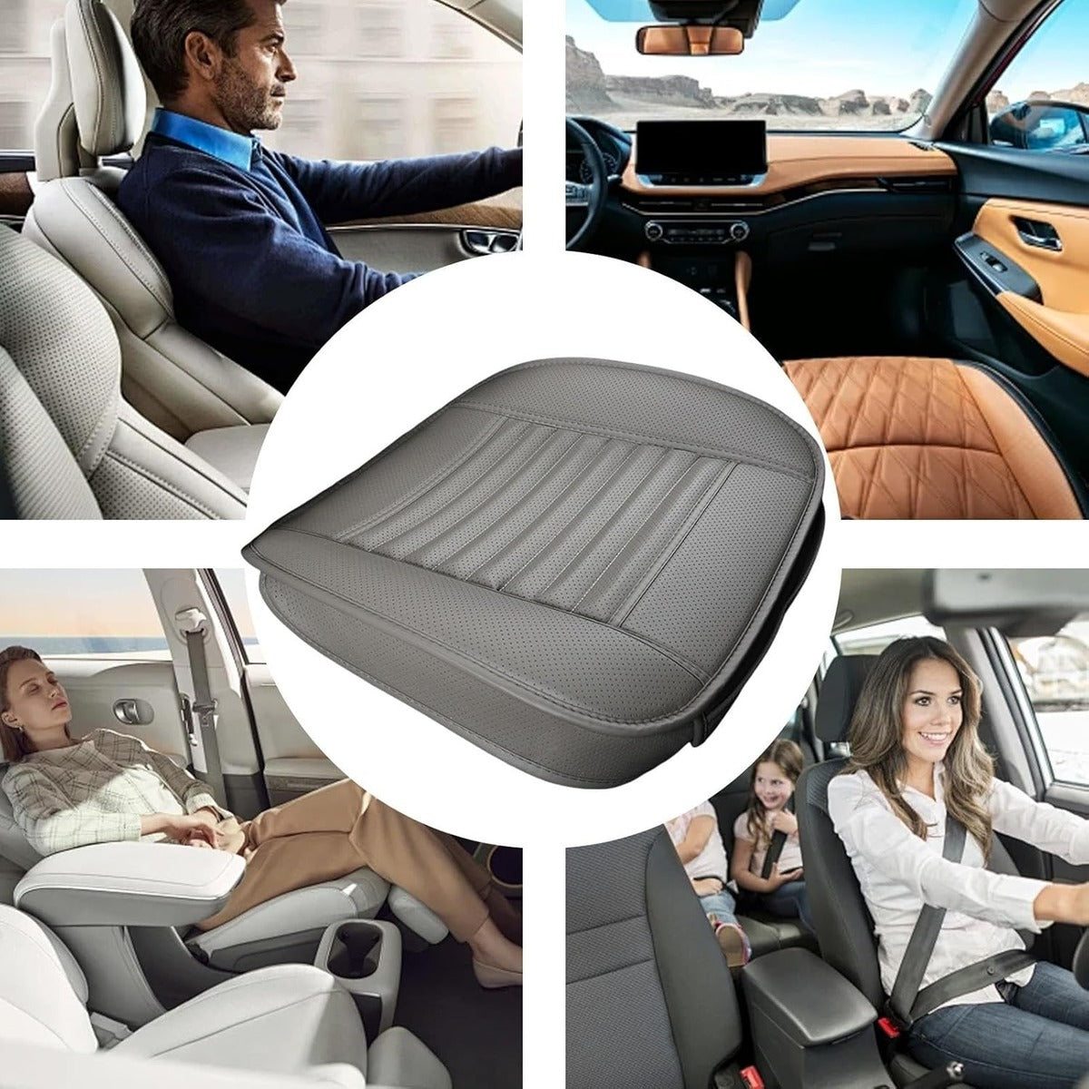 Leather Charcoal Car Seat Cushion (Absorbing odor） 4711427113062-1
