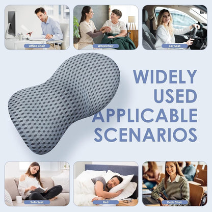 Ergonomic Lumbar Support Cushion for Lower Back Pain Relief - Ideal for Office, Driving, and Home Use 9878962897217-1