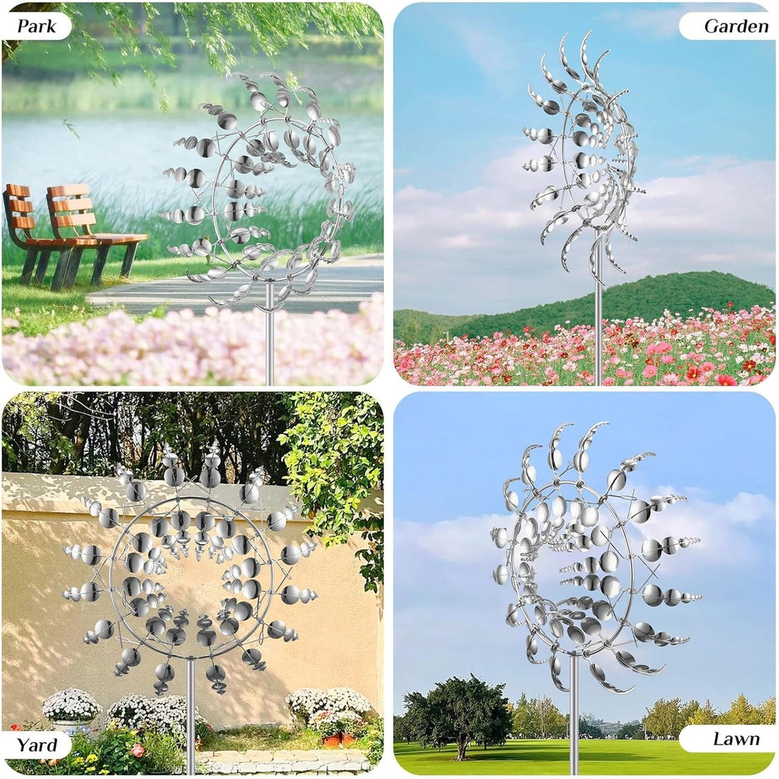 Anti-Rust Kinetic Metal Wind Spinner Windmill for Outdoor Garden Decor & Landscaping 9908747239745-1