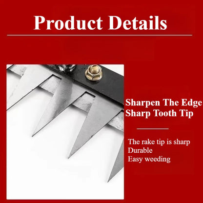 Steel Garden Rake with Durable Steel Tines for Lawn Care and Yard Maintenance 9912286019905-1