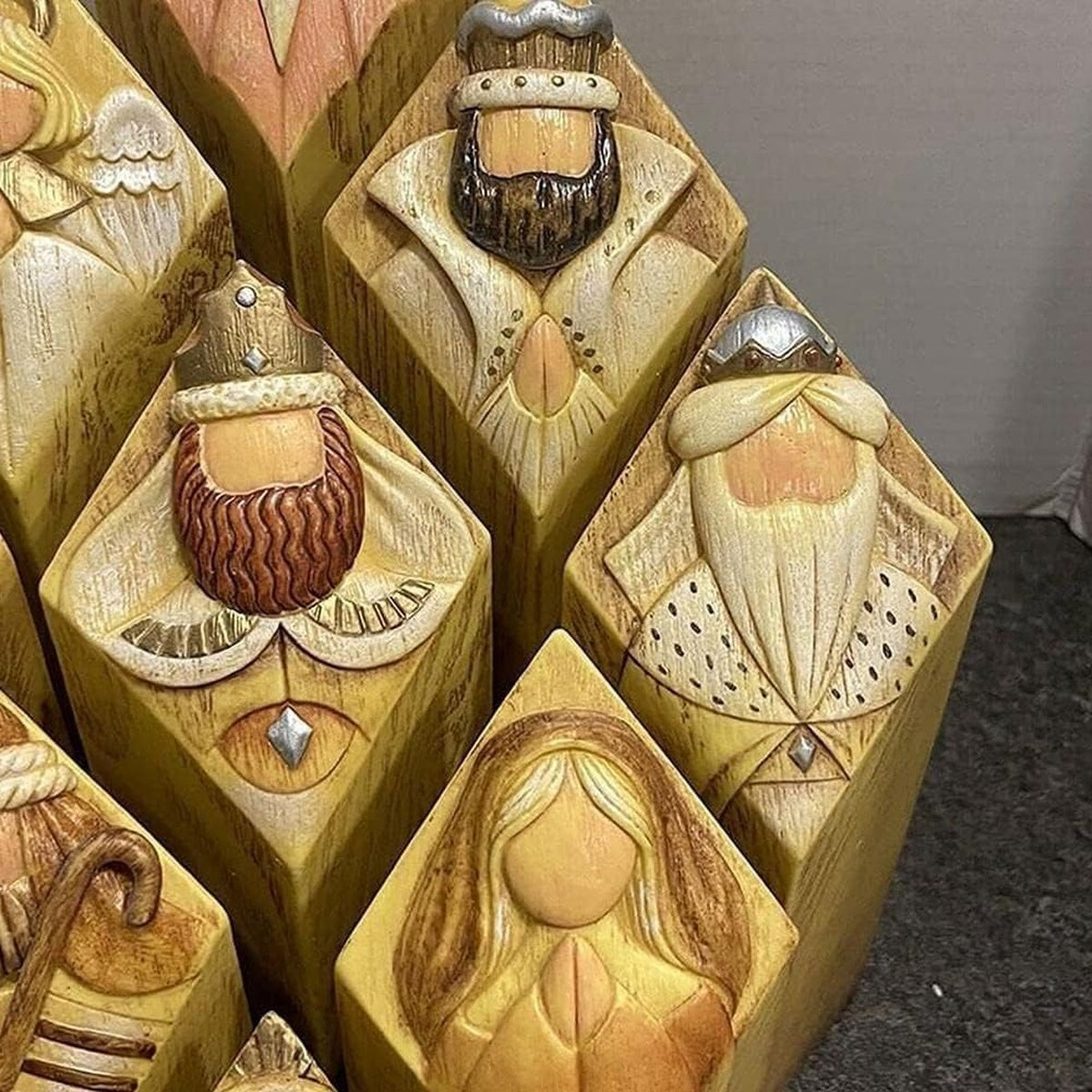 Heaven Pillarstatues 9Pcs Heaven Nativity Tree Pillar Statues 9555455082798-1