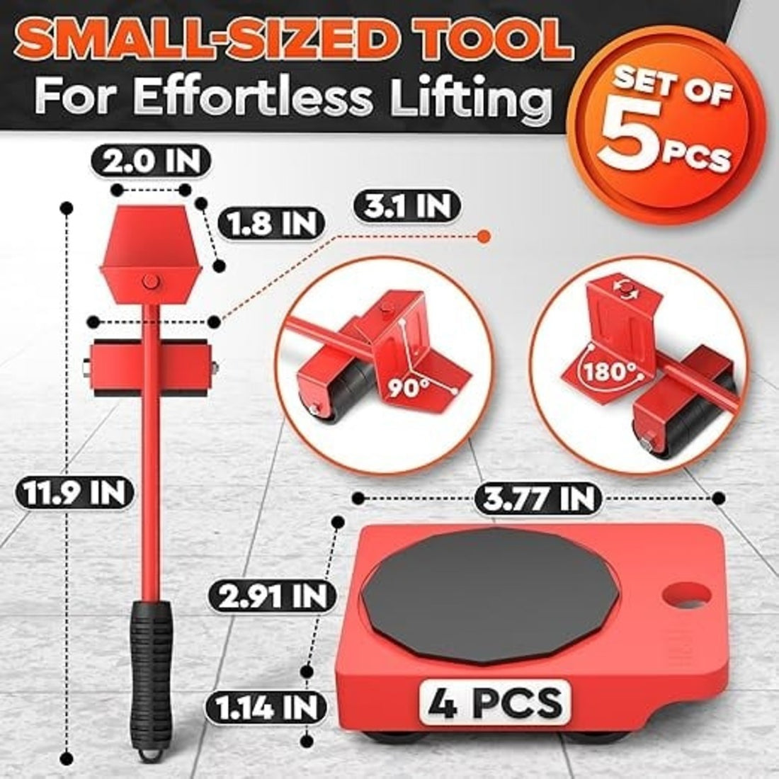 Heavy Furniture Mover Tool Set Effortless Lifting and Smooth Rolling Transport 7580695888115-1