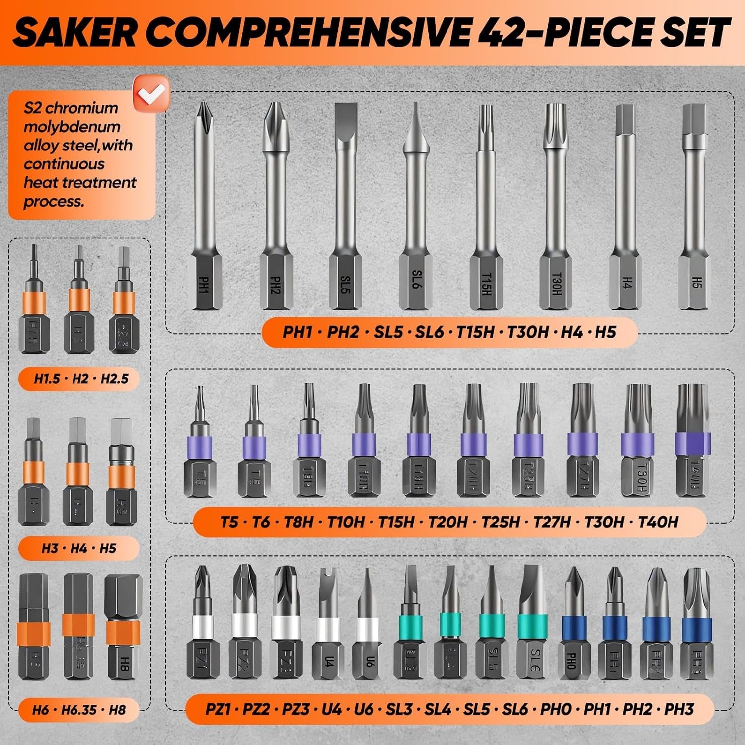 42 In 1 Magnetic Screwdriver Set 14647365206382-2