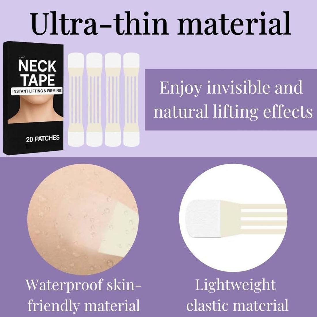 Invisible Neck Face Lift Tape - Instant Wrinkle Smoothing Firming 10788165714254-1