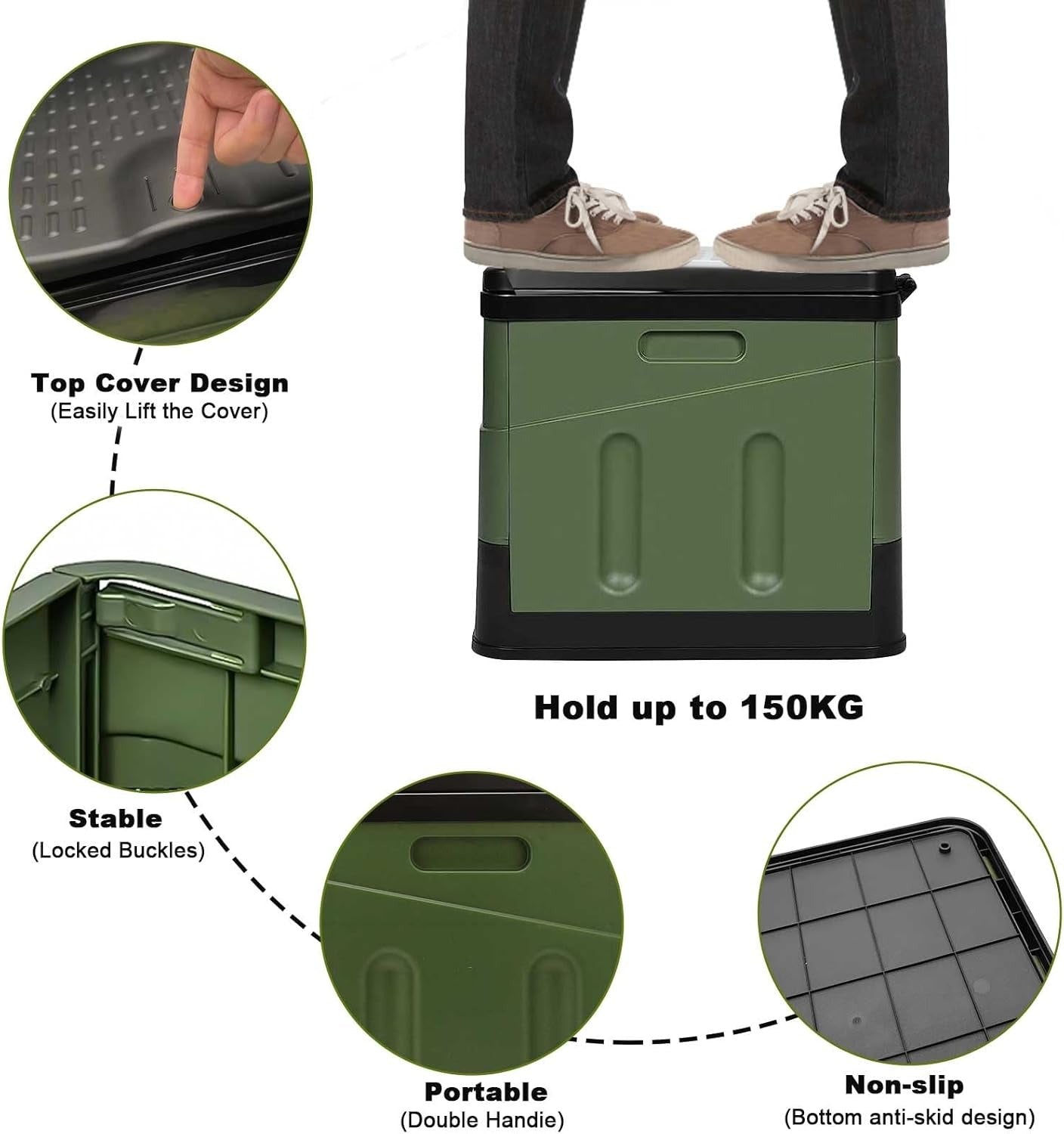 Portable Folding Toilet - Lightweight Outdoor Potty Multifunctional Mobile Toilet for Adults 8027307049158-1
