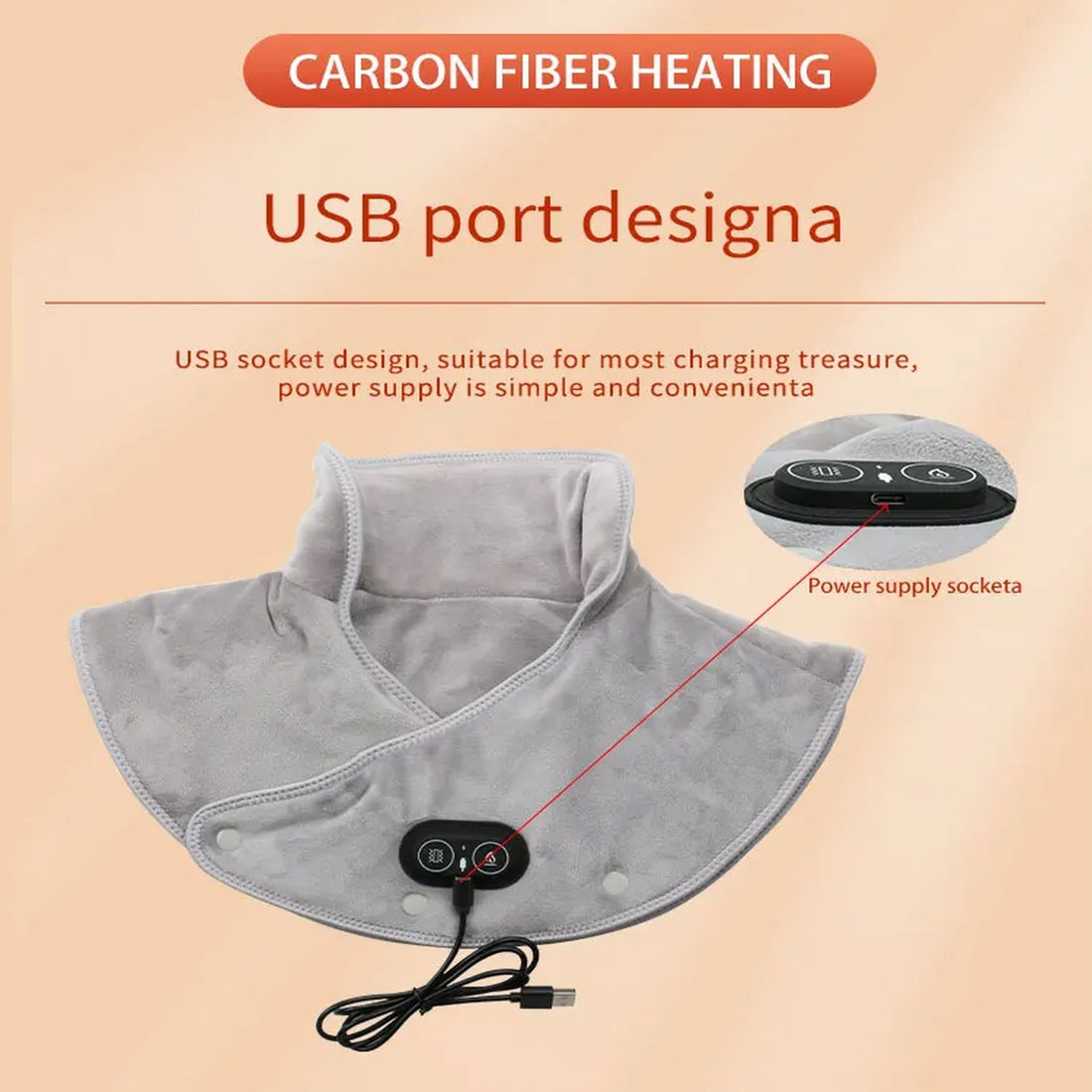Neck Heating Pad & Massager - Neck and Shoulder Heat for Muscle Relaxation 9847545102657-1