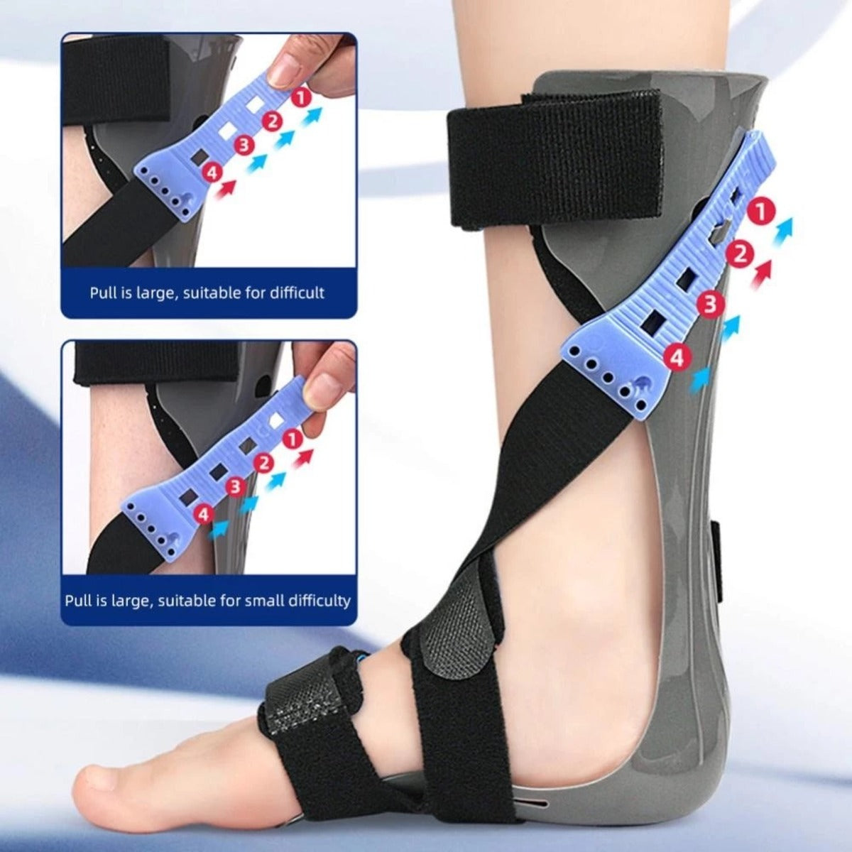 Adjustable AFO Foot Drop Brace – Ankle Orthosis Splint for Walking, Stroke Recovery & Sleeping Foot Support with Shoes