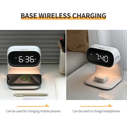 Creative 3-in-1 Bedside Lamp – Wireless Phone Charger & Smart Alarm with LCD Display for a Sleek, All-in-One Nightstand Upgrade 8361995010246-1