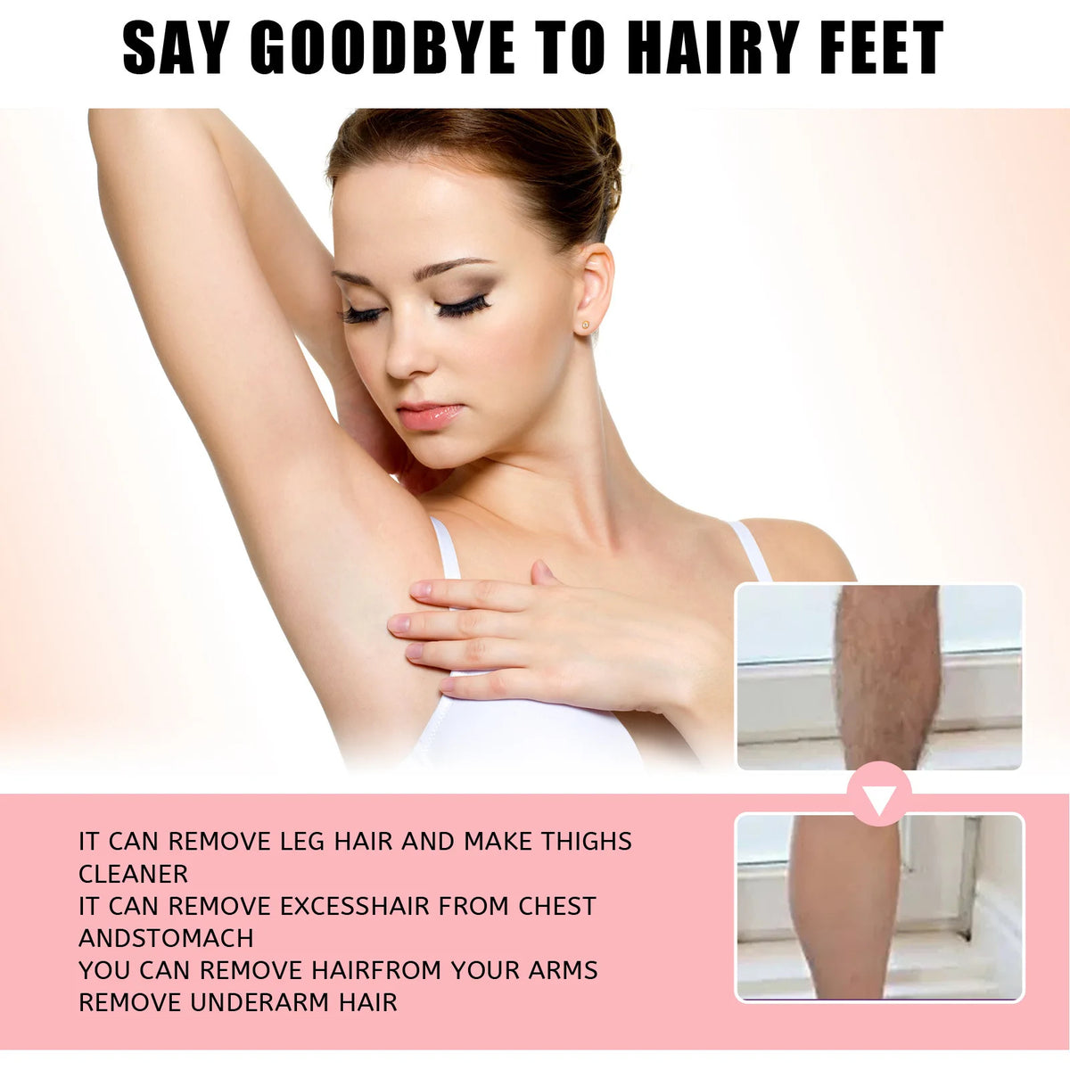 Natural Permanent Hair Removal Spray Gentle Smooth Skin Formula (100ml)