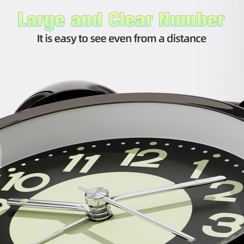 Extra Loud Retro Double Bell Alarm Clock For Heavy Sleepers