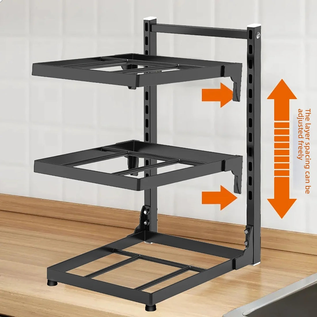 Adjustable Heavy Duty Kitchen Pot Pan Lid Organizer Rack 8571511439671-1