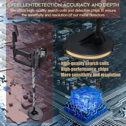 Professional Underground Metal Detector - Accuracy for Gold Detecting & Treasure Hunting 9749348417857-1