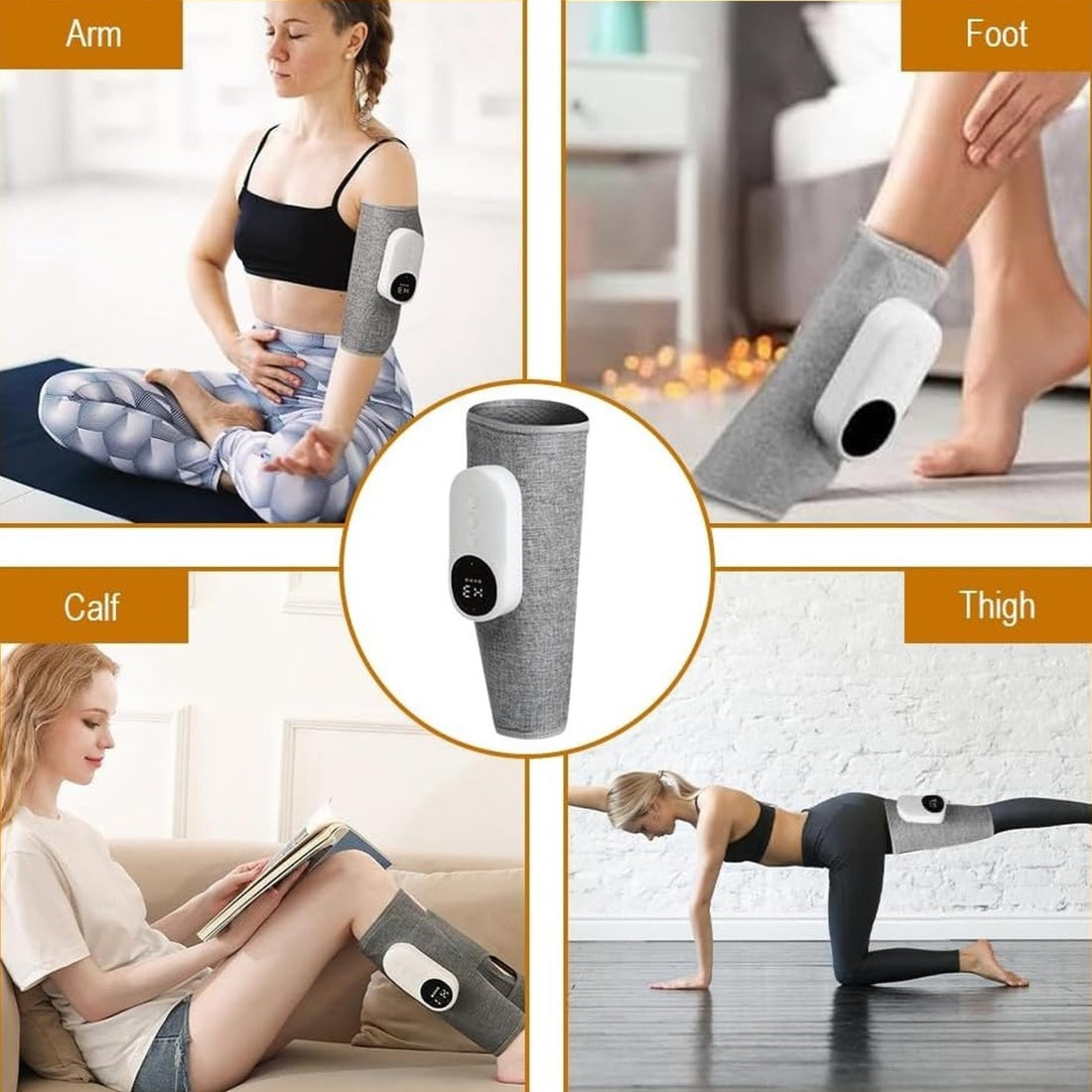 Aeroflux Cordless Leg & Calf Massager With Heat – Air Compression Therapy, Modes, Rechargeable Design 15426142437756-1