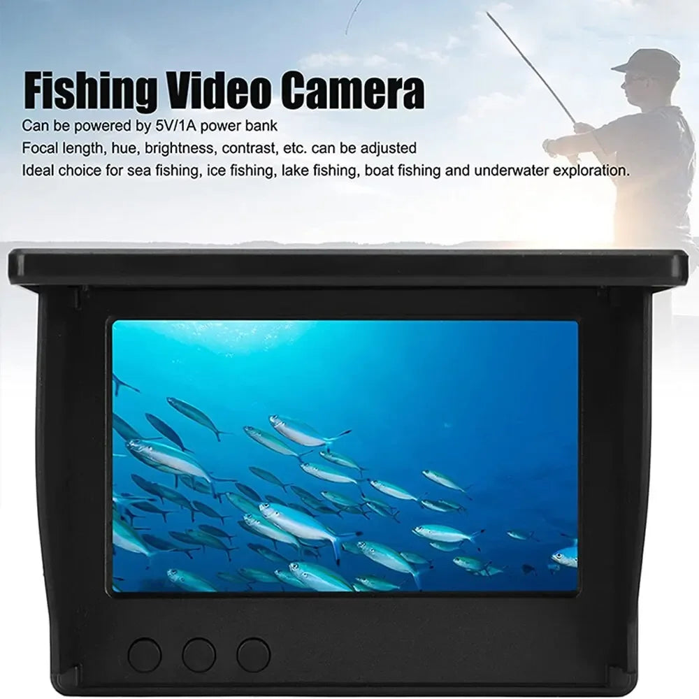 HD Underwater Camera 4.3" Screen 30m Depth Temp Sensor