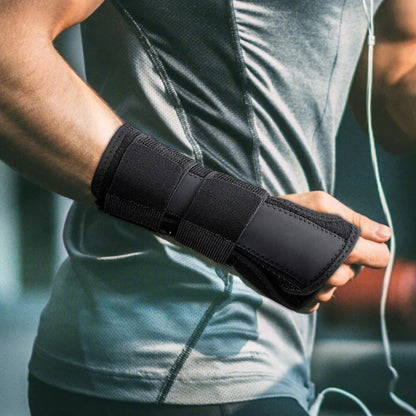 Adjustable Wrist Support Splint - Breathable, Durable, Removable Metal Brace 1005007444454477-Black Left