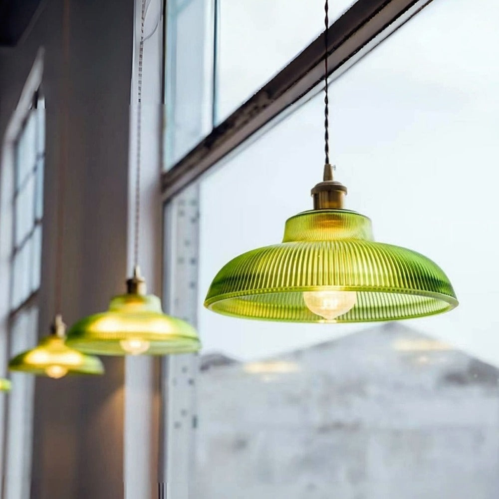 Vintage Style Glass Pendant Light - Scandinavian Hanging Lamp Design 10142339957075-1