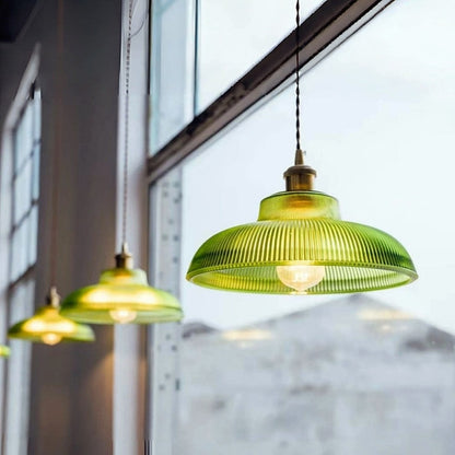 Vintage Style Glass Pendant Light - Scandinavian Hanging Lamp Design 10142339957075-1