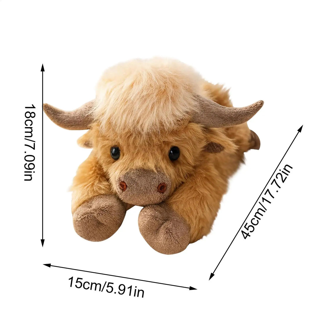Cute Cartoon Highland Cow Cuddly Toy 2Y+ 15cm x 45cm 12027783414078-1