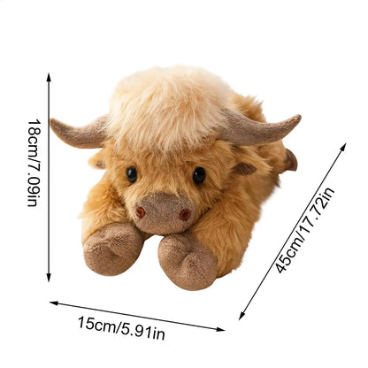 Cute Cartoon Highland Cow Cuddly Toy 2Y+ 15cm x 45cm