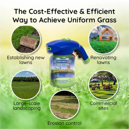 Liquid Lawn Hydro Mousse Spray On Grass Seed - Easy Application for Patchy Lawns & High-Traffic Areas 9945609666881-2