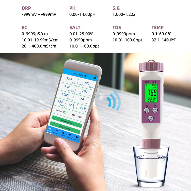 Digital Pool Tester – Measuring device for pH and chlorine for easy pH measurement in pool water 9950225891649-1