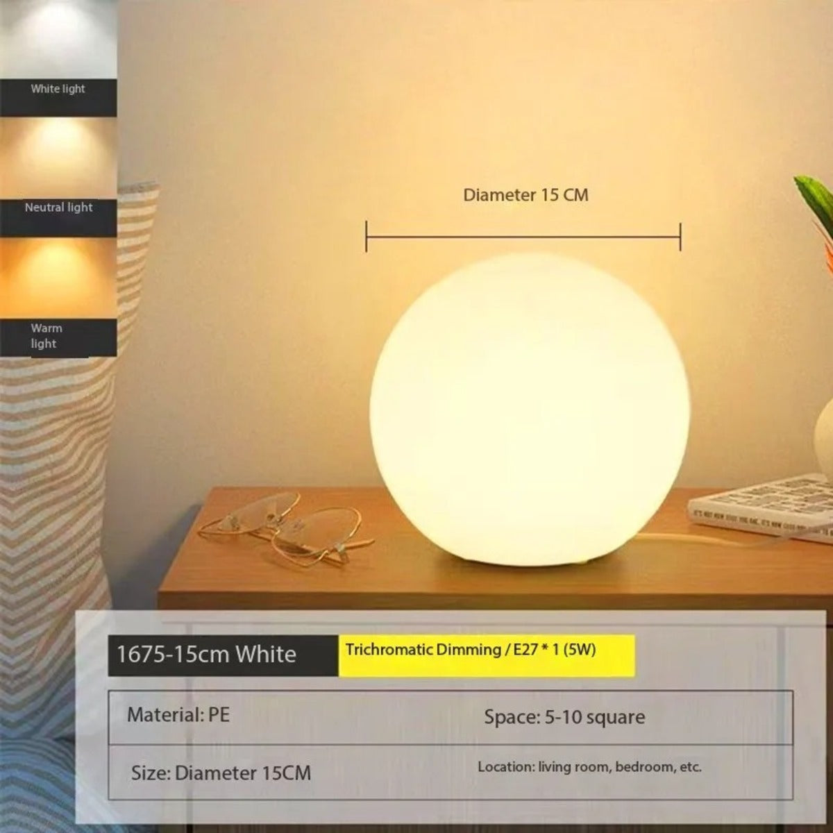 Modern Dynamic Led Table Lamp – Spherical Ball Portable Rechargeable Ambient Lighting 10156535742803-1