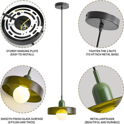 Bauhaus Pendant Light in Colored Glass