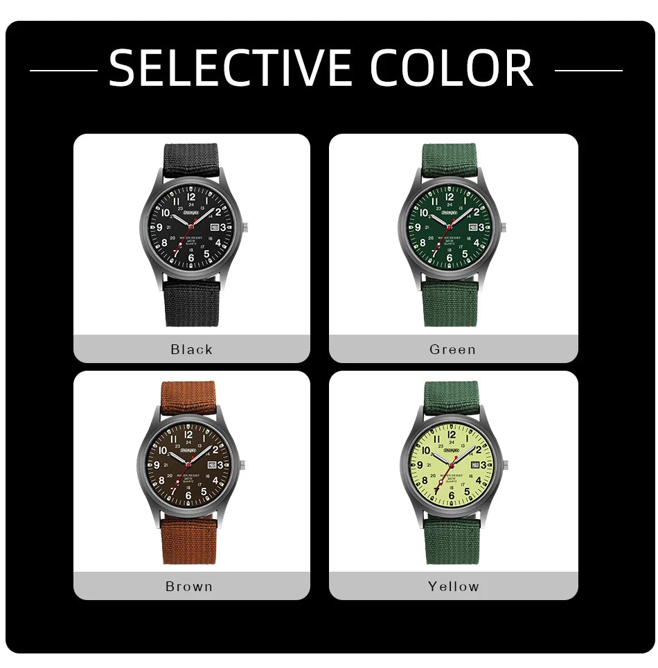 Luminous Military Wristwatch with Tactical Features - Waterproof, Shock Resistant 9902979318081-1