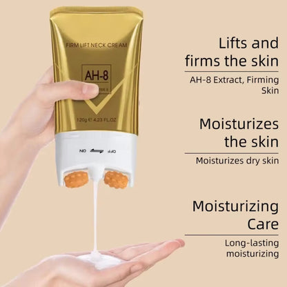 Neck Firming Cream with Roller Applicator - Anti-Aging Moisturizer with AH-8 & Ceramides 15152385261894-1
