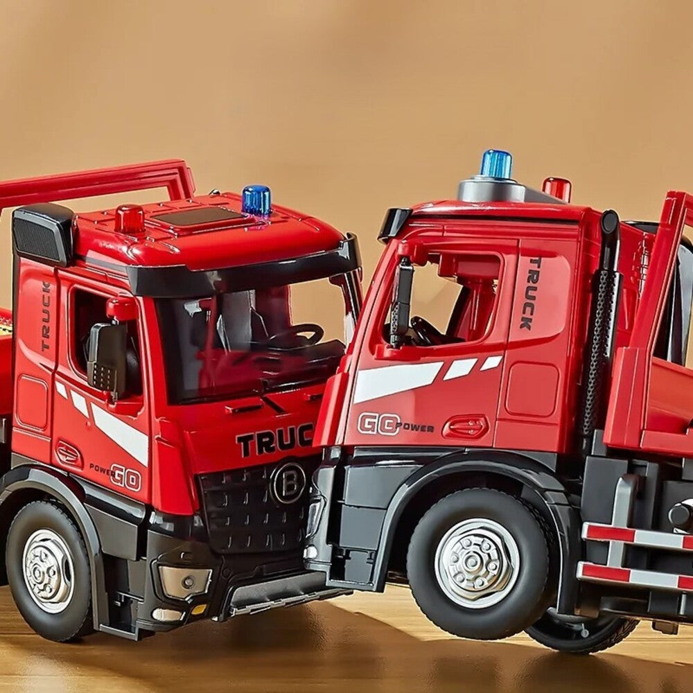 Kids Realistic Die-Cast Metal Tow Truck, Lights And Sounds