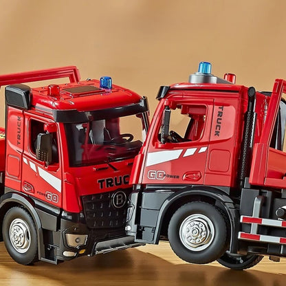 Kids Realistic Die-Cast Metal Tow Truck, Lights And Sounds