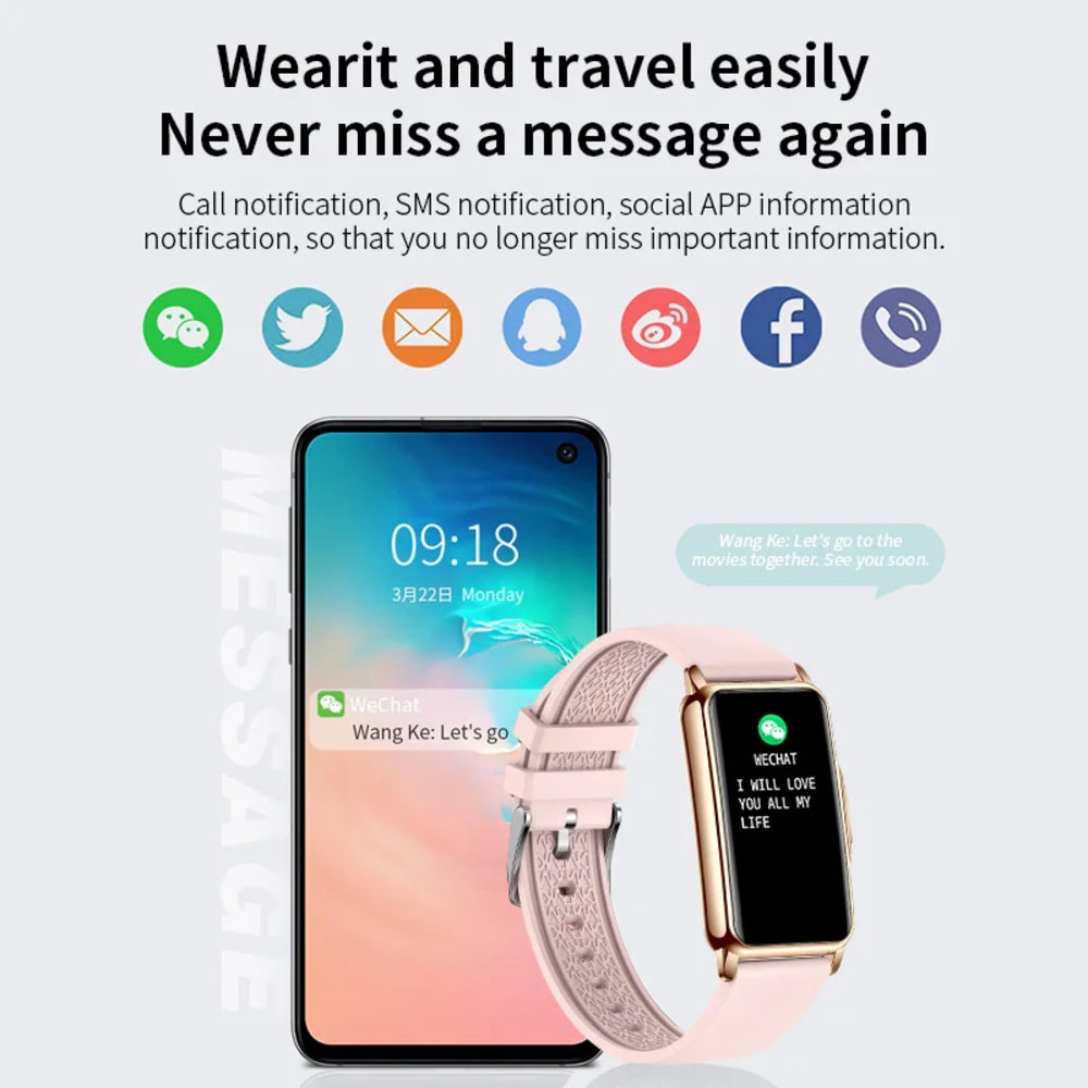 Zelina Women’S Smartwatch – Stylish Fitness Tracker With Heart Rate, Sleep Monitor & Notifications