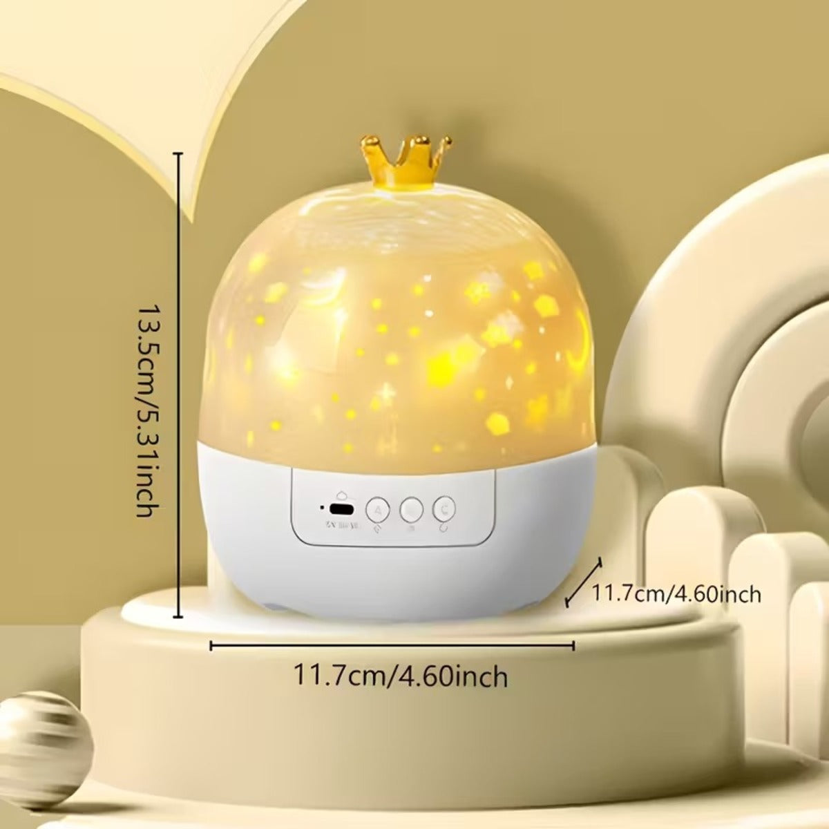 Children's Night Light and Projector - Crown Star Light Projection Rotating Star 5808802801801-V2