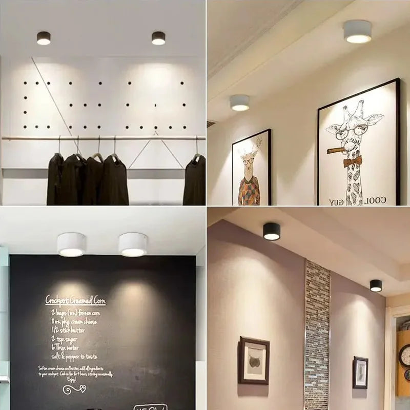 Modern Led Ceiling Light In Black & White 10476294209800-1
