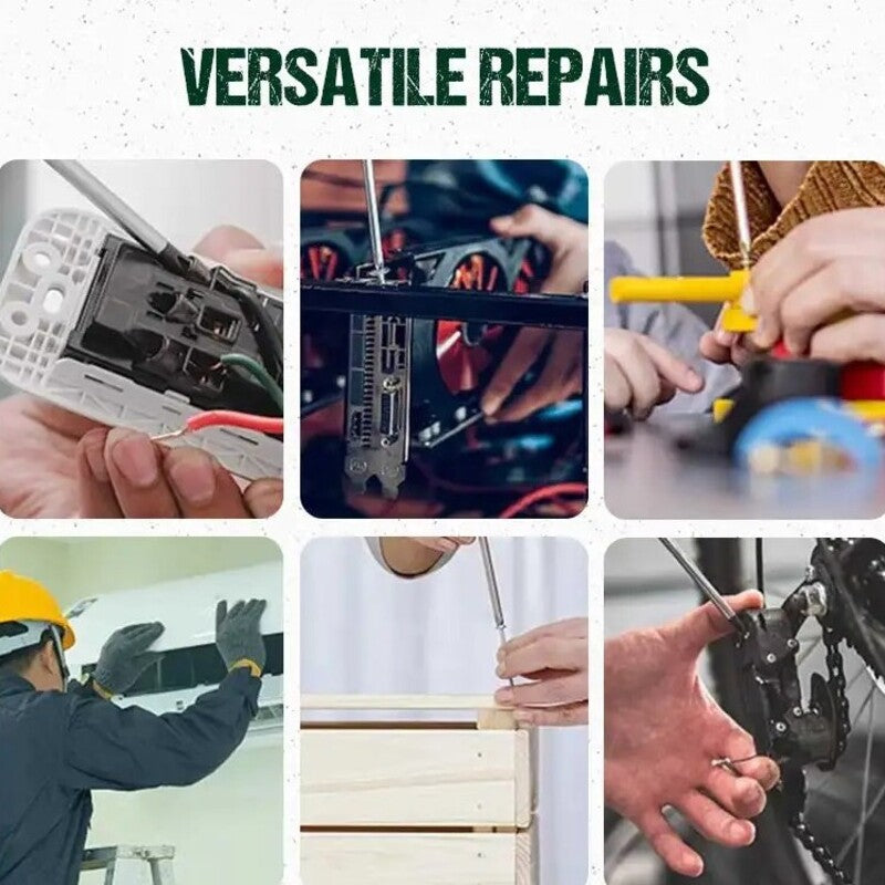 Adjustable 14-In-1 Ratchet Screwdriver, 180° Rotating Head, Built-In Bit Storage 10122126786861-1