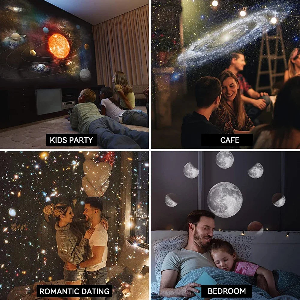 360° Night Light Galaxy Projector – Stunning Rotating Starry Sky Display 9479138279766-1