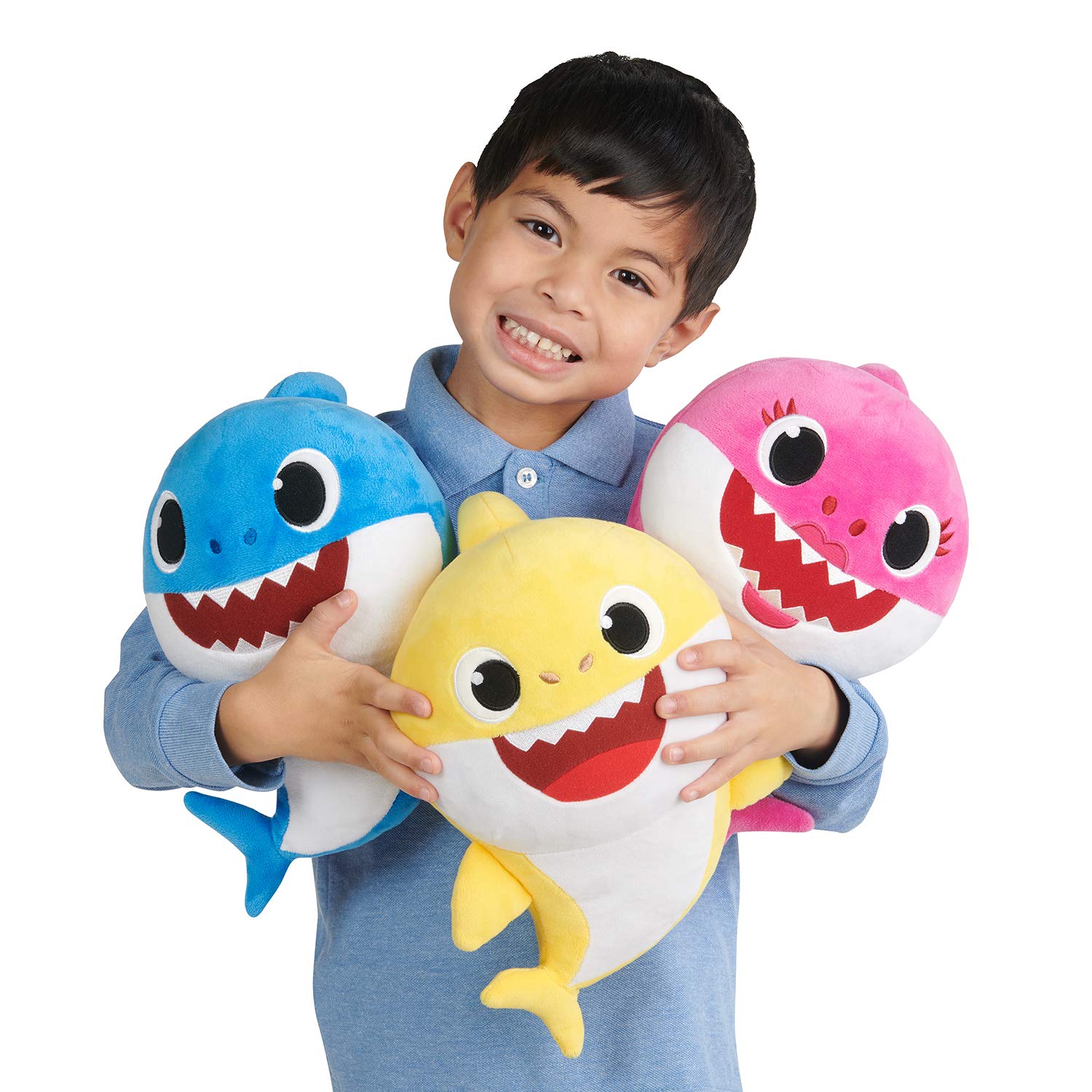 32 Cm Baby Shark With Cartoon Music Plush Toy