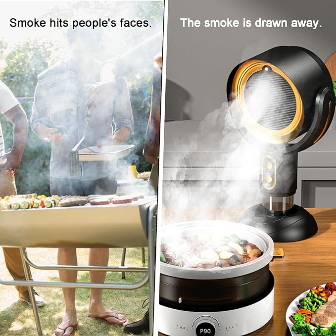 Portable Range Hood - Powerful Rechargeable Kitchen Exhaust Fan Ideal for Any Space & Cooking Needs 9898148266305-1